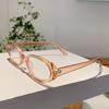 Oval Optical Frames Women Fashion Vintage Candy Color Decor Glasses Trendy Korean Style Non-prescription Casual Eyewear