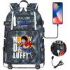 RiMan ONE PIECE Luffy Aufdruck Teenager Schüler Schultasche Große Kapazität Herren Damen Freizeit Reise Rucksack