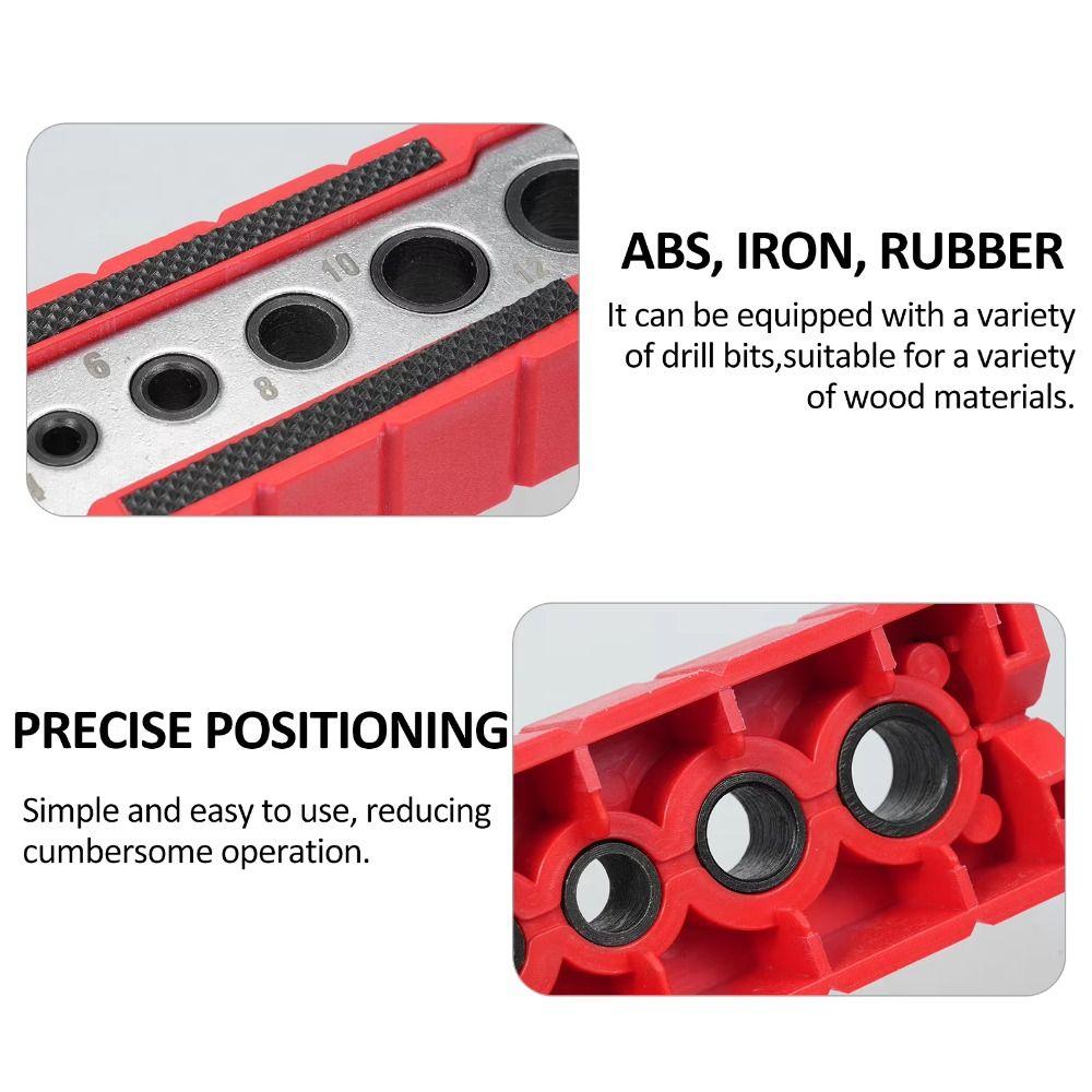 6-Hole Portable Drilling Guide Center Guide Woodworking Drilling  Furniture Manufacturing