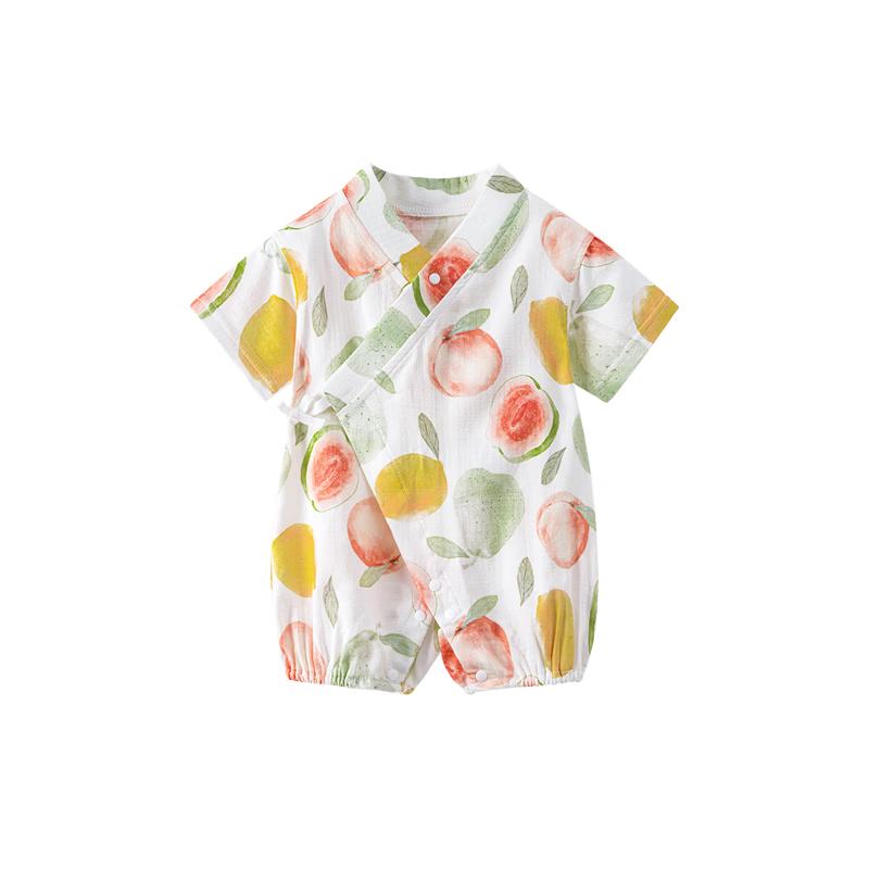 Baby Summer Bamboo Cotton Gauze Short-Sleeve Romper 73