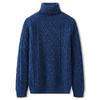 Men's Autumn/Winter 2025 Casual Warm High Collar Chunky Knit Sweater Plus Size Loose Knitwear