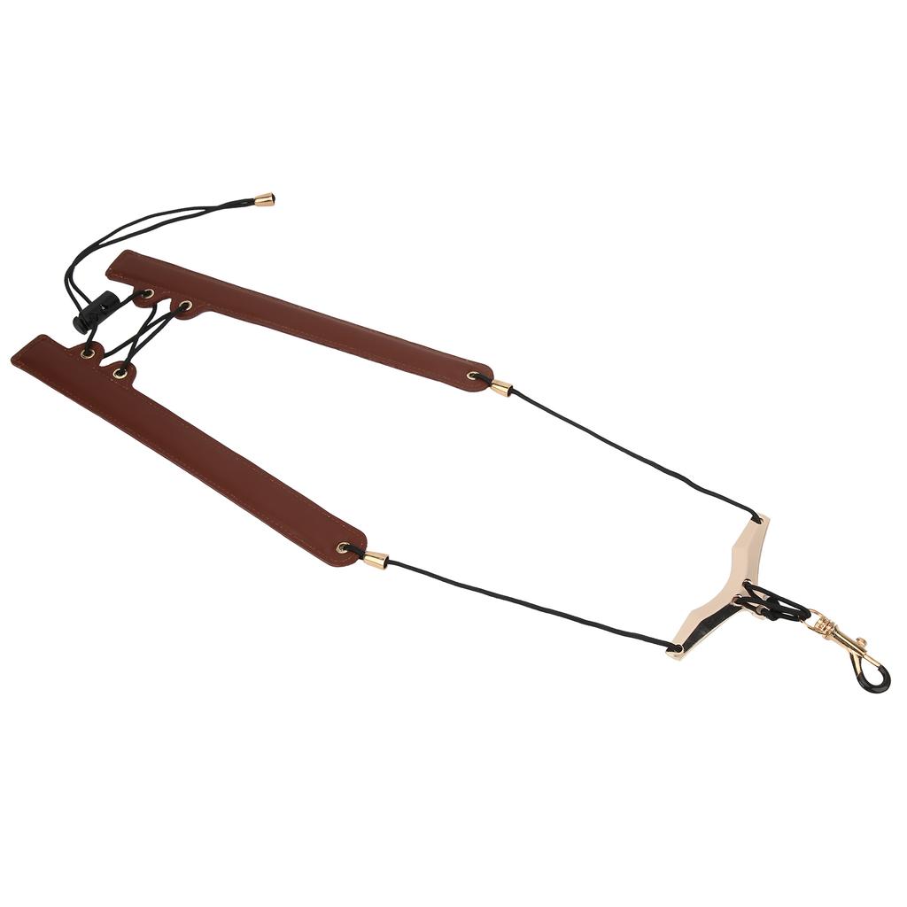 Saxophon Schultergurt Faltbar Kunstleder Keine Belastung für den Nacken Instrumentenzubehör Kaffee