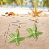 Fashion and Elegance Color Starfish Earrings Earrings Ocean Style Starfish Summer Beach Trend Versatile Vacation Style