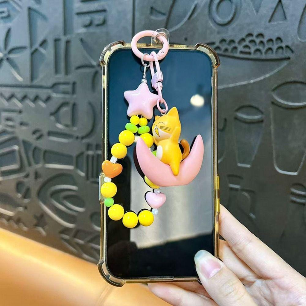 Stuffed Animal Simulated Cat Doll Soft Furry Stuffed Cat Keychain  Handbag Schoolbag