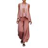 1116 New European and American Sleeveless Wide-Leg Pants Set, Women's Summer Casual Fashion Two-Piece Trendy Set