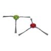 4PCS Vacuum Clner Side Brush Replacement Parts Fit for T9AIVI + with ABS Material for Daily Maintenance
