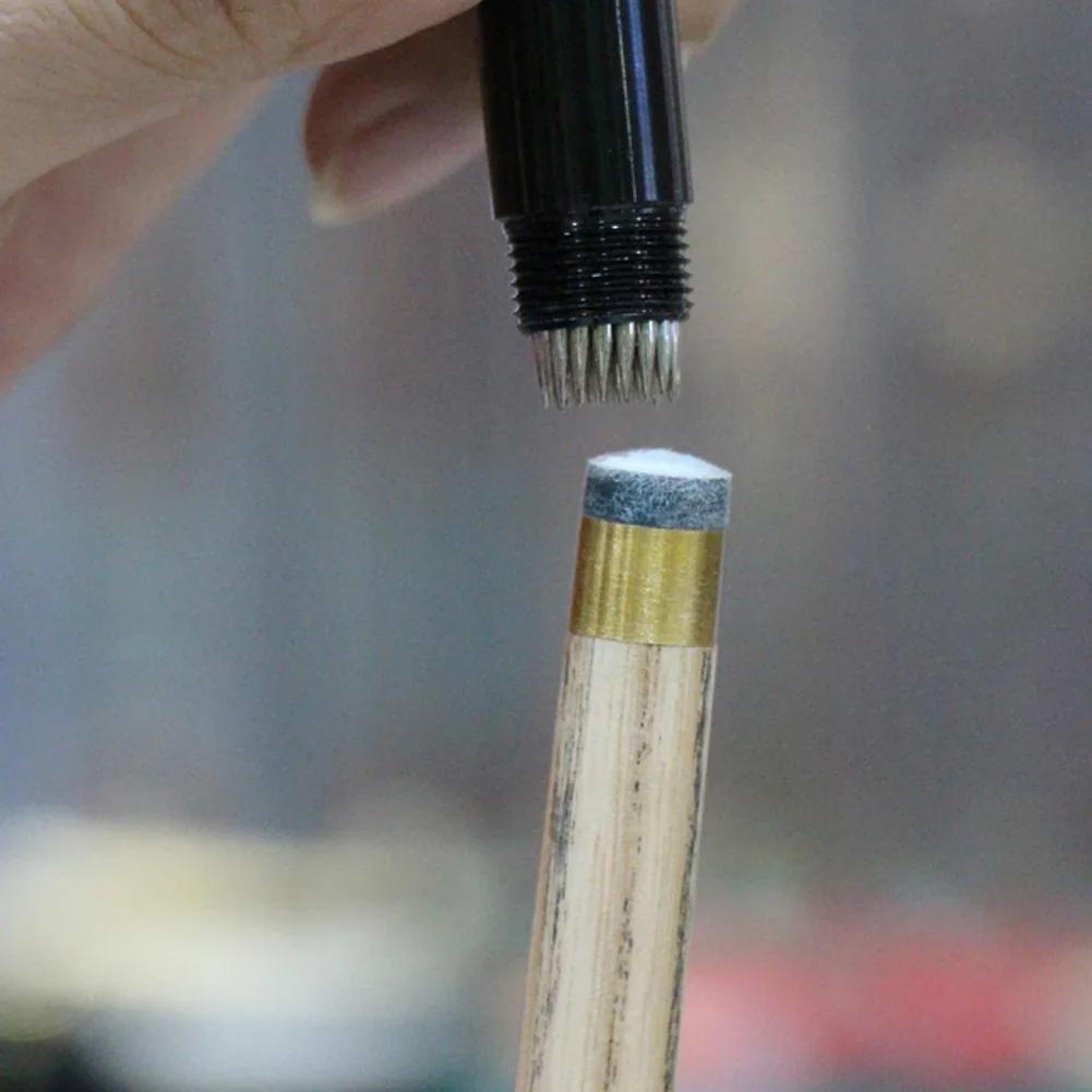 Pool Cue Tip Shaper Easy To Carry Billiard Cue Tip Scuffer Cue Tip Burnisher Training Metal Billiard Accessories