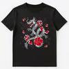 Blumen-Drache und Rosen Unisex T-Shirt