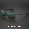 Ultra Light 11g TR90 Frameless Polarized Sunglasses - Flexible & Comfort Fit, Square Shape for Driving, Fishing, Outdoor
