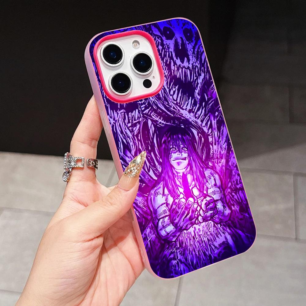 JJK Mahito Phone Case for iPhone 17 16 15 14 13 12 11 Air Pro Max Plus Jelly Double layer Rose Red Cover