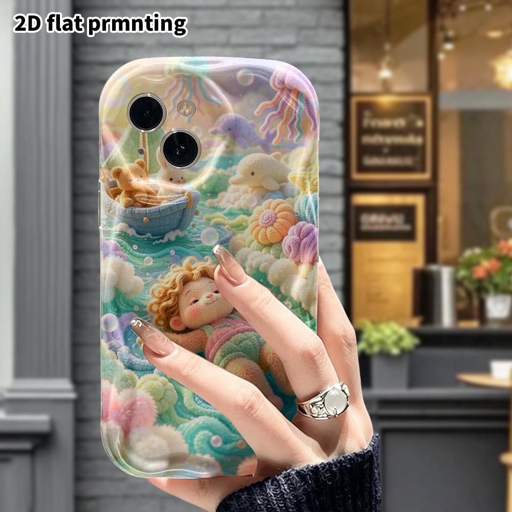 Phone Case: 2D flat, suitable for iPhone 18, 17, 16, 15, 14, 13, 12Pro protective case, Ocean Dream, perfect Christmas and Halloween holiday gift
