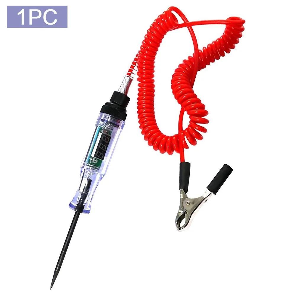 Digital Car Truck Voltage Circuit Tester 6V 24V Voltmeter Probe Pen Automobile Maintenance Tool