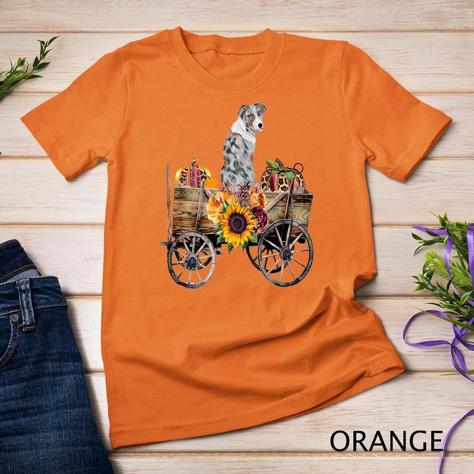 Blue Merle Australian Shepherd Dog Gift Aussie Sunflower Unisex T-shirt 6 M