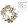 Round Metal Scarf Ring Clip for Women Flower Design Scarf Slide Buckle T-Shirt Ties Fastener for Shawls Dress Clothing Accessory