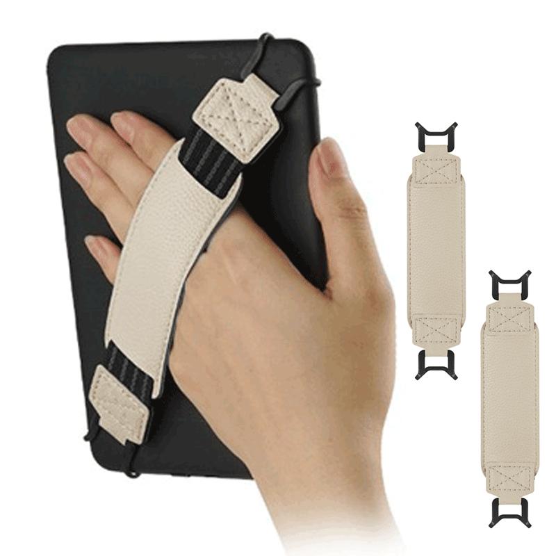 Leather Tablet Hand Strap Elastic Anti Drop EReader Holder Universal Security 6-7 Inch Tablets-Stand Handle Grip Secure Holding
