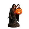 Pumpkin Night Light Halloween Horror Skeleton Ghost Witch Pumpkin Lantern Resin LED Tabletop Lamp for Gothic Room Desk Decorr