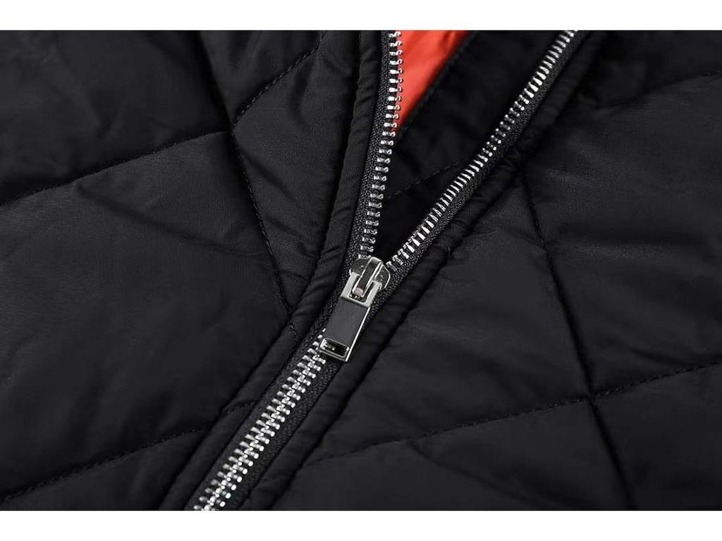 2024 Men's Autumn/Winter Stand Collar Diamond Quilted Jacket - Lightweight, Warm, and Trendy