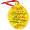 ChalkTalkSPORTS Softball Round Ceramic Ornament | Jingle All The Way