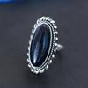 Women's Ring CopperJewelry Vintage Blue Sand Hollow Elegant Ring Gift Party Wedding