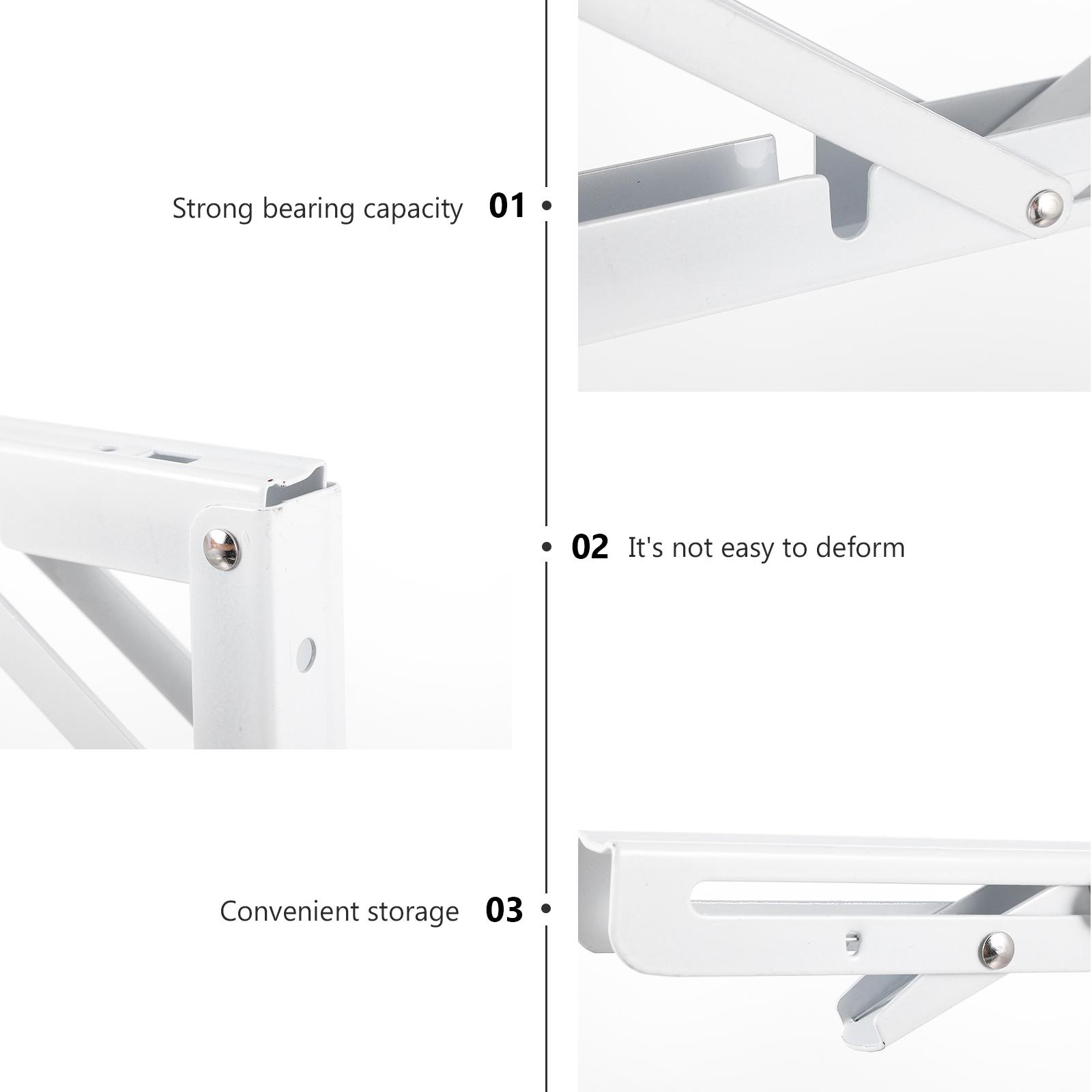 

2Pcs 8 Inch L Shaped Foldable Brackets Strong Load Bearing Capacity Wall Mount Rack Folding Shelf Brackets Wall Mount Rack other