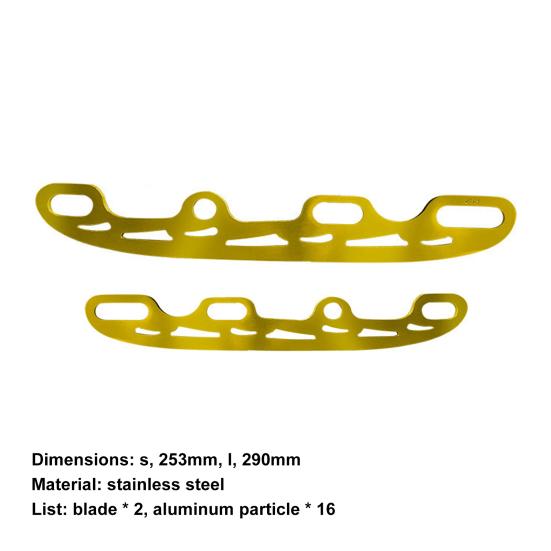 1 Pair Roller Skate Ski Blade Anti-rust Durable Stainless Steel Versatile Roller Ice