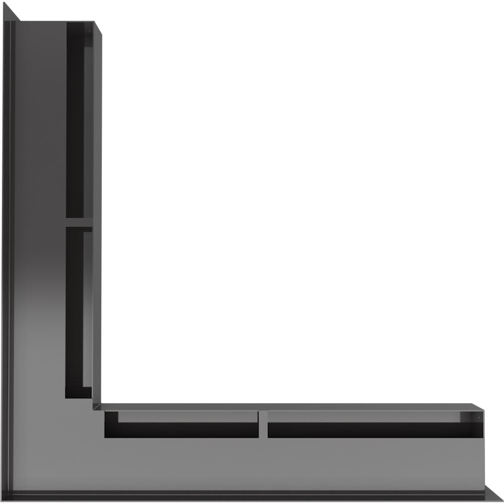 Vent Cover LUFT Corner 56x56x6 Black Slim
