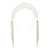 Halo Crown Crystal Goddess Headband Glitter Tassel Head Chain Wedding Headpieces Party Tiara Hair Accessory Jewelry For Women Girls Holiday Party
