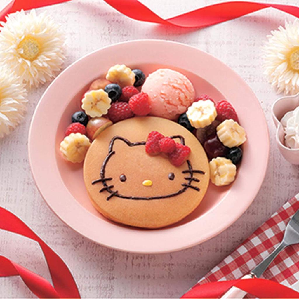 Kakusee Hello Kitty Naleśnik Kuchenka Gazowa Przepis Wyprodukowano w Japonii Patelnia, Tylko, W zestawie,