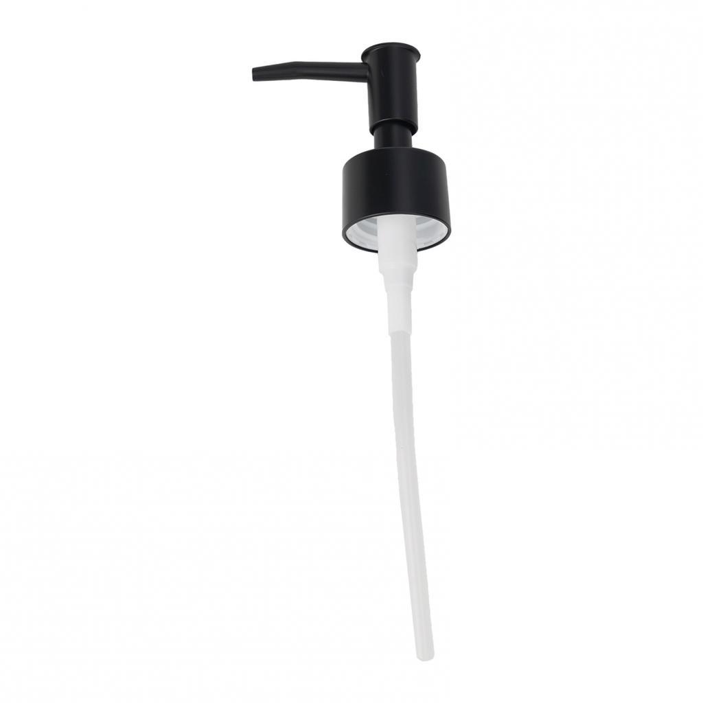 ABS Plastic Pump Head Tube Black Head Shower Silver