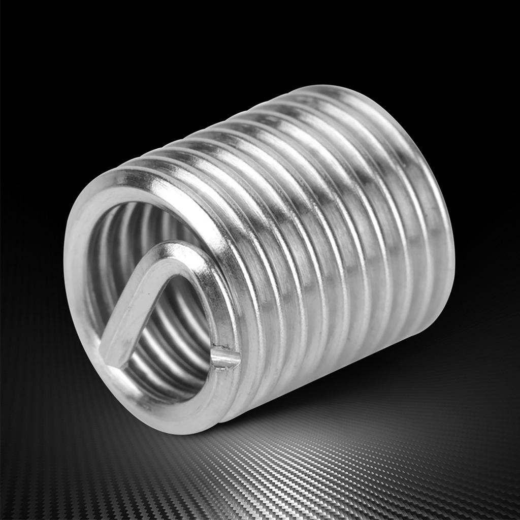 50pcs Stainless Steel Coiled Wire Helical Screw Thread Inserts M8 x 2D