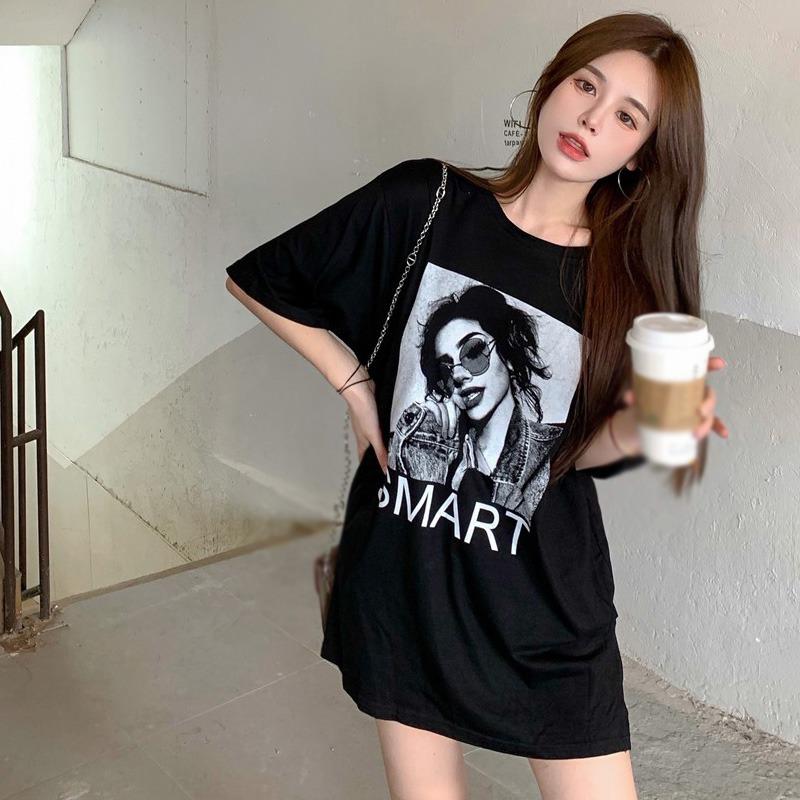 Women's  T-Shirt Letter Print Loose Casual