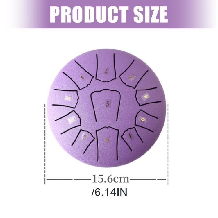 Steel Tongue Drum 6 In 11 Notes Ethereal Drum Music Drum Yoga Meditation Percussion Instrument for Stress Relief