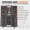 Tap and Die Set, 110-Piece Include Metric Size M2 To M18, Bearing Steel Taps and Dies, Essential Threading Tool for Cutting External Internal Threads,