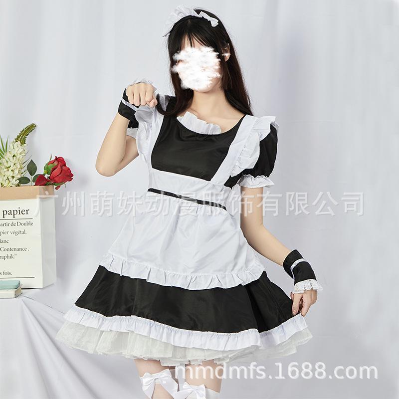

Гурудо аниме черно-белый костюм горничной японский милый ресторан официант костюм для косплея L