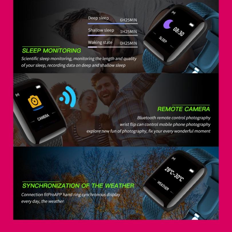 Buy 2021 116s Smart Watches Smart Wristband Heart Rate Watch 116S Men ...