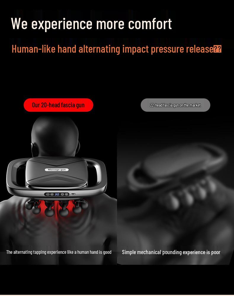 Wowow Multi-Functional Smart 20-Head Percussion Massager for Full-Body Deep Relaxation