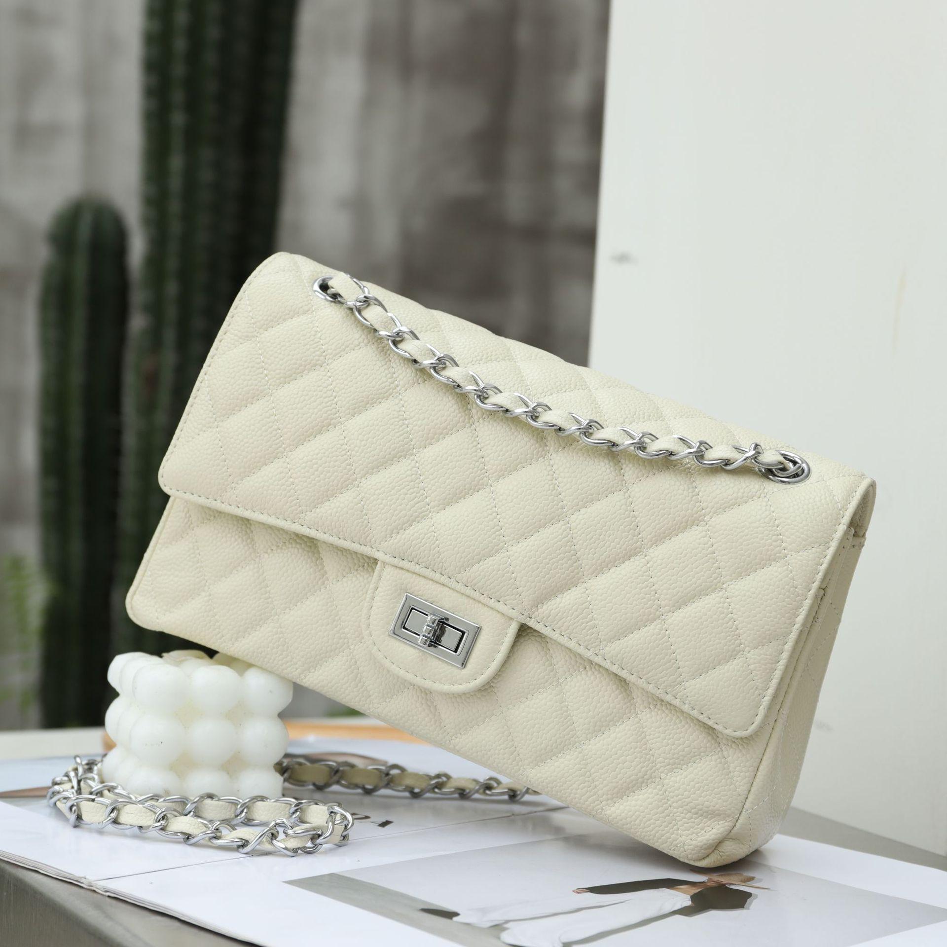 

Женская сумка-мессенджер 2025 года из натуральной кожи с бриллиантами и икрой — ретро, универсальная сумка-подмышка и сумка-мессенджер 26cm x 8cm x 15cm