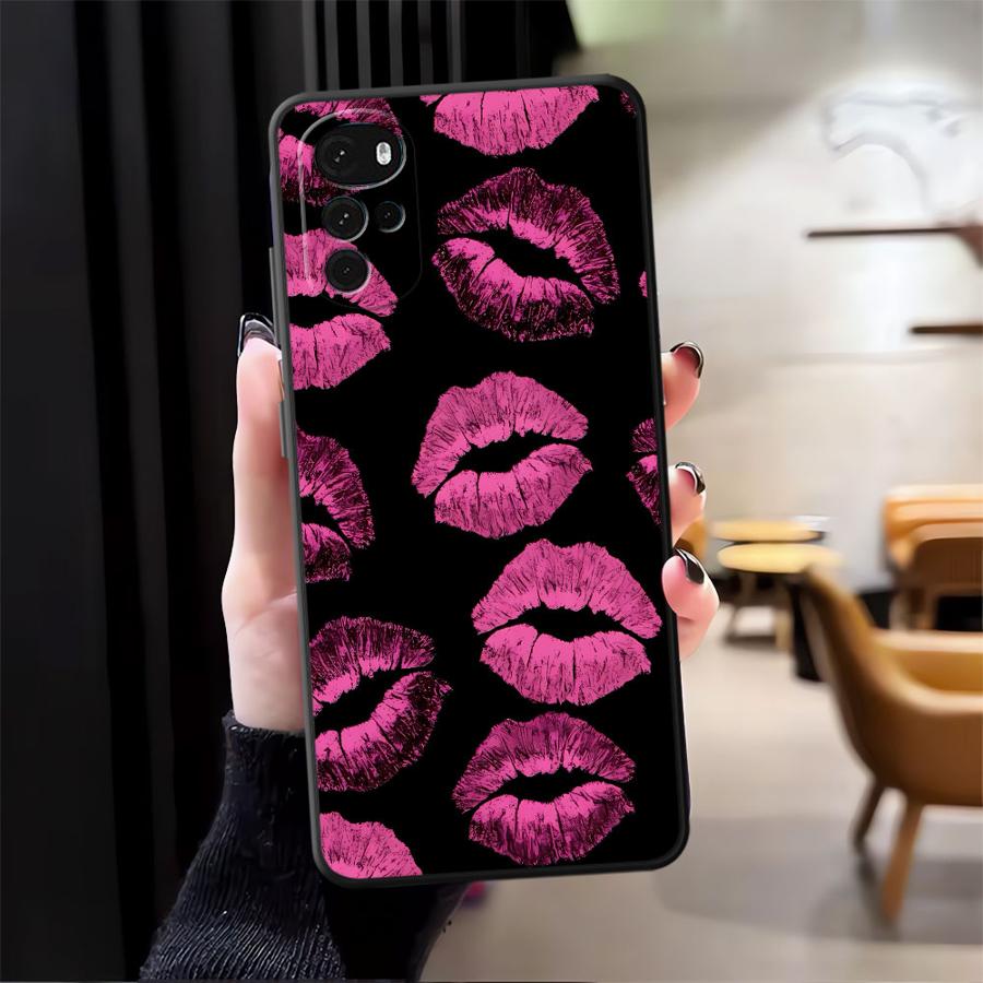 

Case for Motorola Moto G52 Edge 20 Pro 30 Lite G32 G51 G73 G71 G22 Edge40 G50 G53 G30 G60s Phone Cover Creativity Lip Print Motorola Moto G22