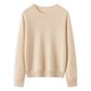 Lekasha Women's 100% Pure Cashmere 12-Gauge Knitted Round Neck Sweater