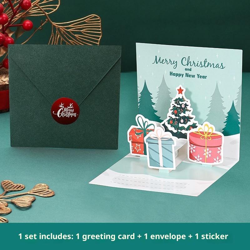3D Weihnachtskarten zum Falten Frohe Weihnachten Beste Wünsche Karte Weihnachtsgeschenk für Neujahrssegen Dankes-Postkarte Dekoration