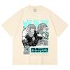 230 g/m² 100 % Baumwolle Jujutsu Kaisen V63 Mahito Print Unisex Schweres Baumwoll-T-Shirt