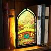 Acrylic Book Nook Gothic Arch Design Light-transmitting Table Setting  Bedroom Decor