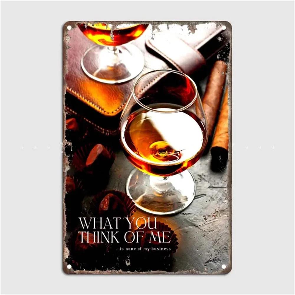 Vintage Whiskey Cigar Poster Metal Tin Sign Plaque Retro Decorative Plates For Garage Club Man Cave Bar Hotel Cafe Wall Decor