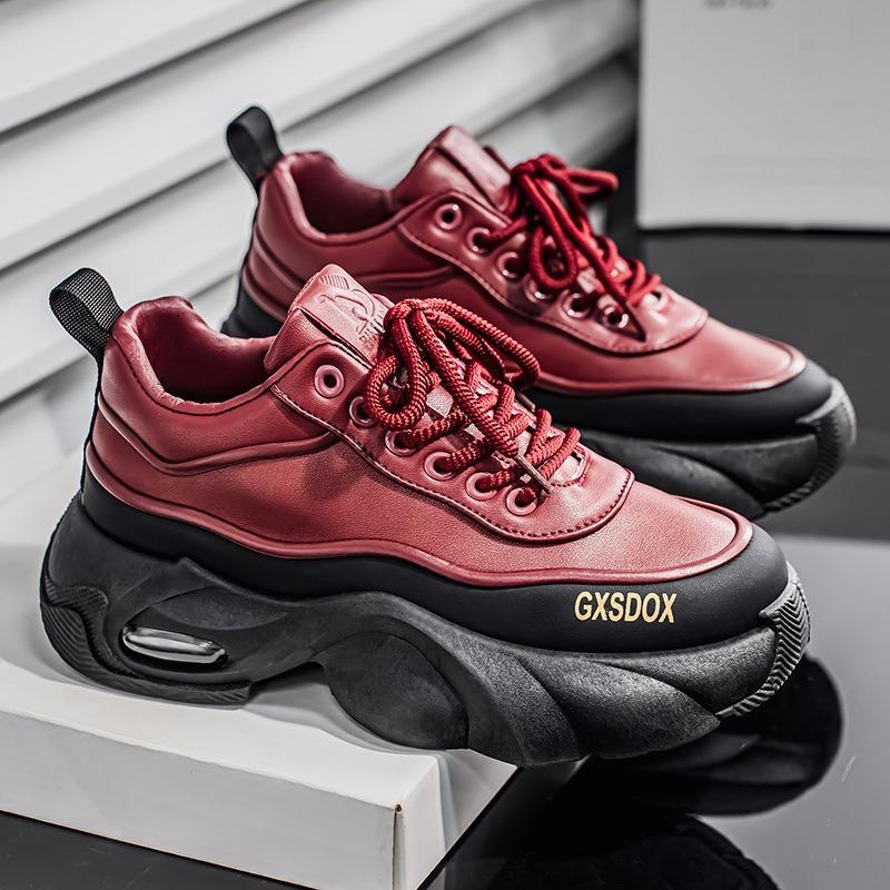 

Men Winter Spring Autumn Casual Sports Shoes ThickSoled Fashionable New Versatile Leather Suitable for Daily Wear and Various Occasions 39
