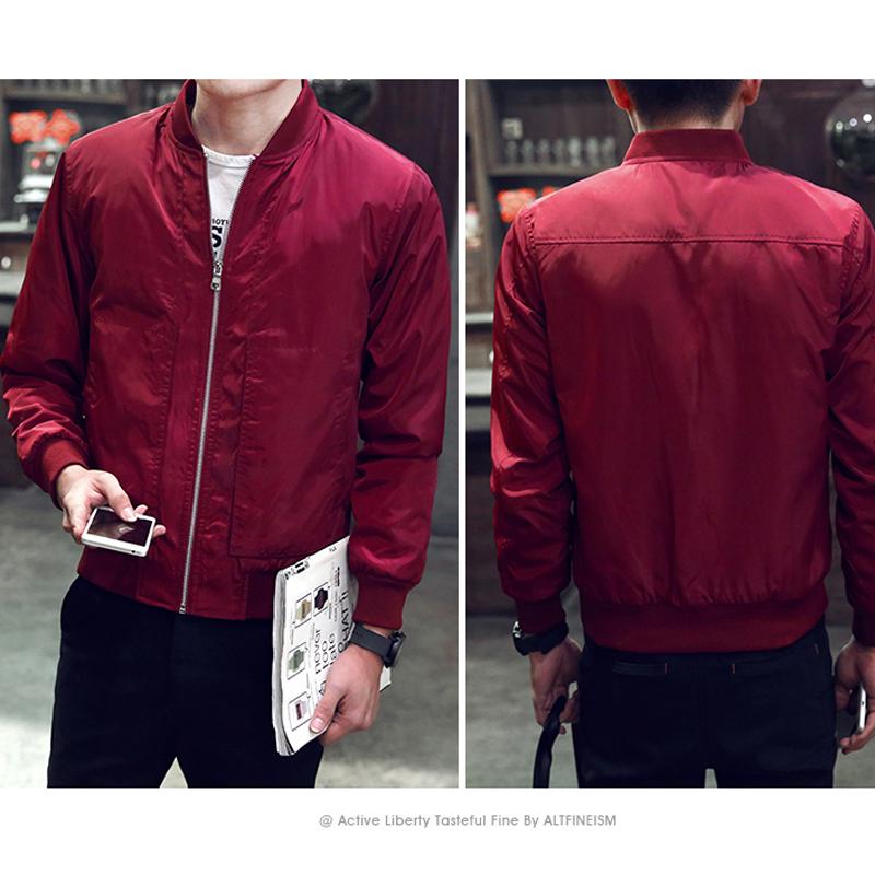 Arrival Spring Autumn Men Jackets Solid Fashion Coats Male Casual Slim Stand Collar Bomber