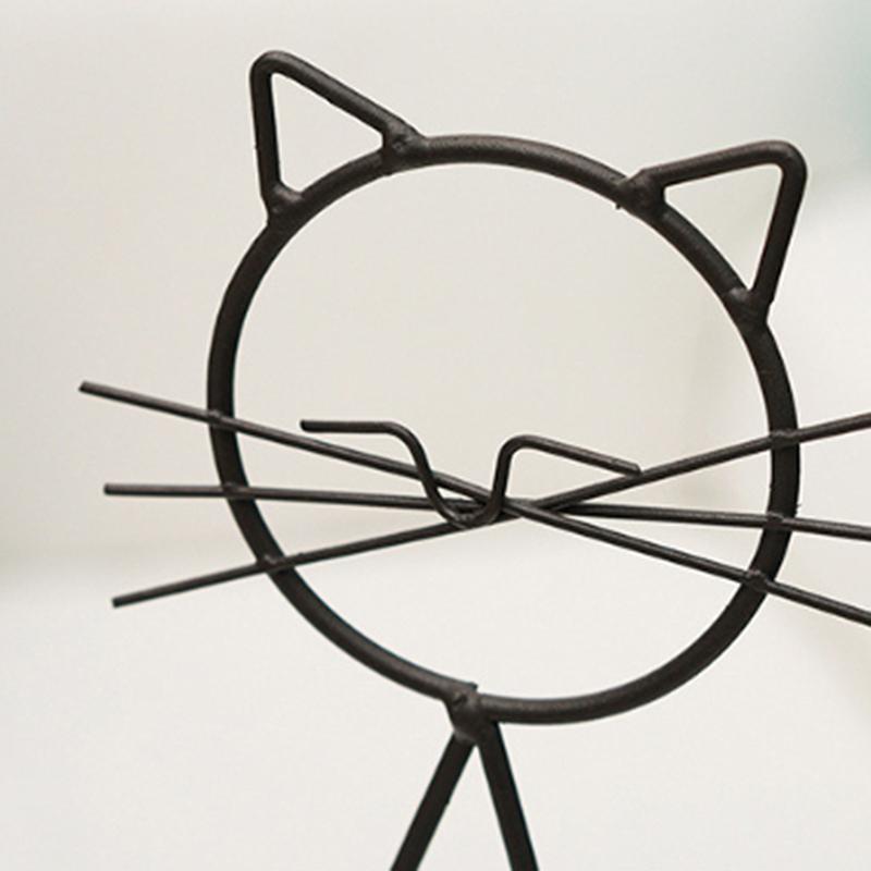 Creative Hydroponic Vase Simple Cat Iron Flower Machine Heart-Shaped Hydroponics Vase Creative Home Living Room Table Decor