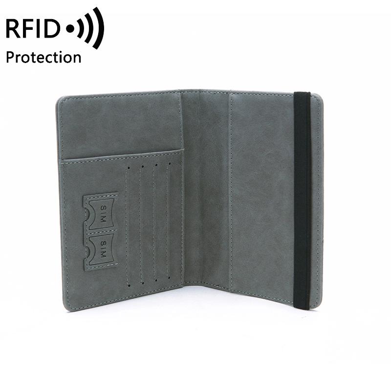 RFID-Blocking PU Leather Passport Holder: Chic, Multifunctional Travel Document Case