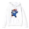 Halloween Stitch Pattern Hoodies Cute Cartoon Disney Sweatshirts Pocket Clothing Daily Men Hoodies Autumn Winter Pullover Tops