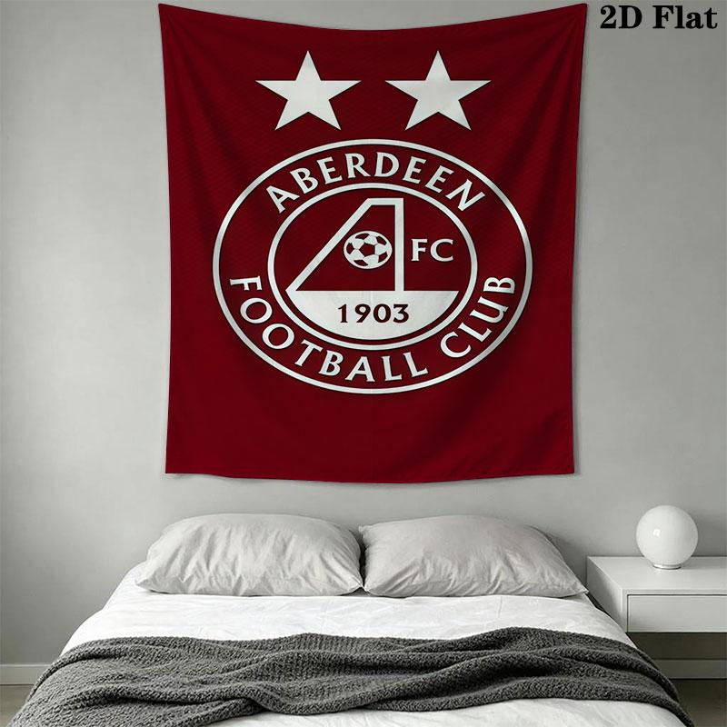 Aberdeen logo Wall Hanging Printed Fabric Blanket Decorative Tapestries for Bedroom Living Room Home Decor