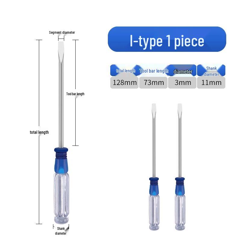 High Strength Phillips & Slotted Screwdriver Set with Non-Slip Magnetic Handle, Chrome Vanadium, High Hardness